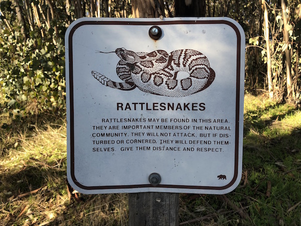 A sign at Jack London SP
